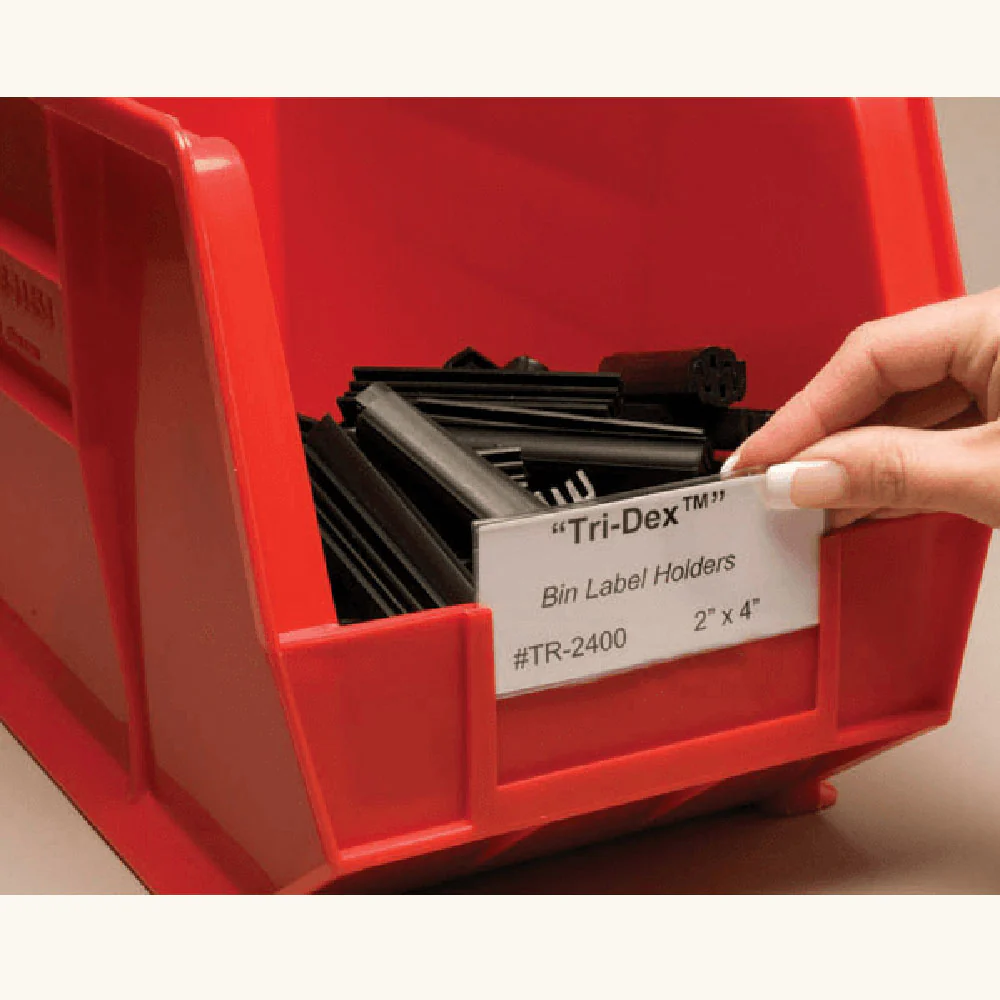 Clear Tri-Dex Label Holders - 25pk - Image 3