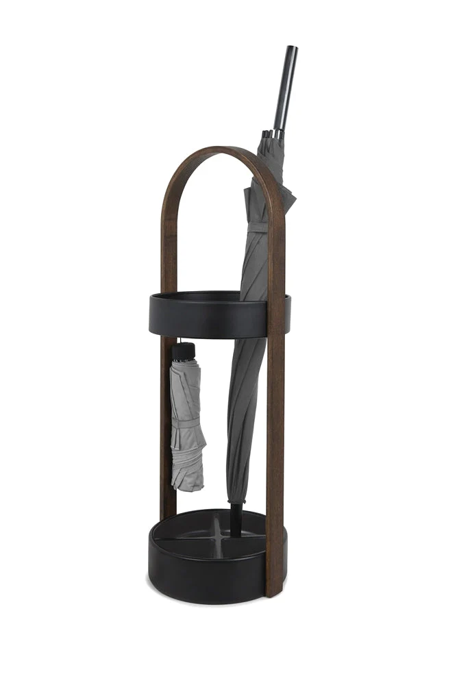 Hub Umbrella Stand Black/Walnut - Image 2