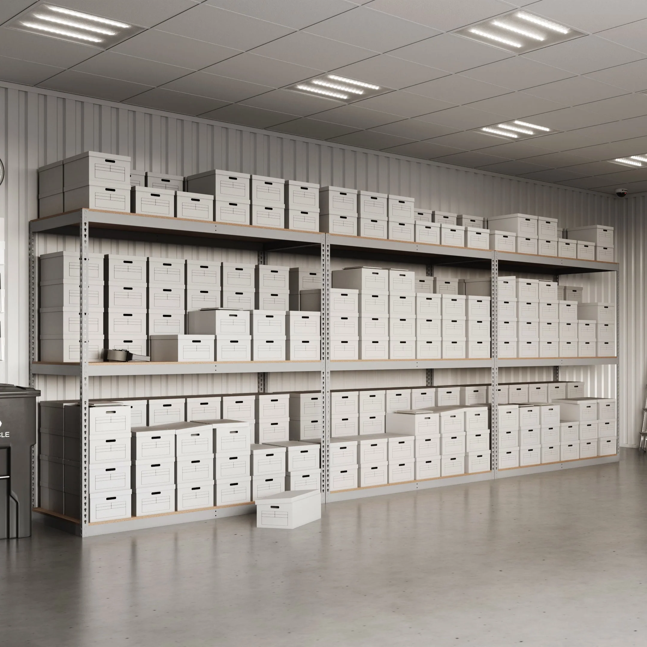 Lyon 48"d 3-Shelf Heavy-Duty Boltless Shelving Add-On Units - Gray - Image 3