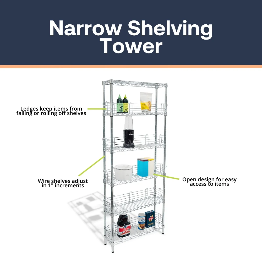 Narrow Shelving Tower - Image 3