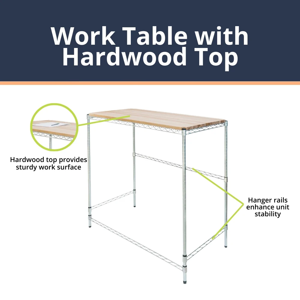 Work Table with Hardwood Top - Image 3